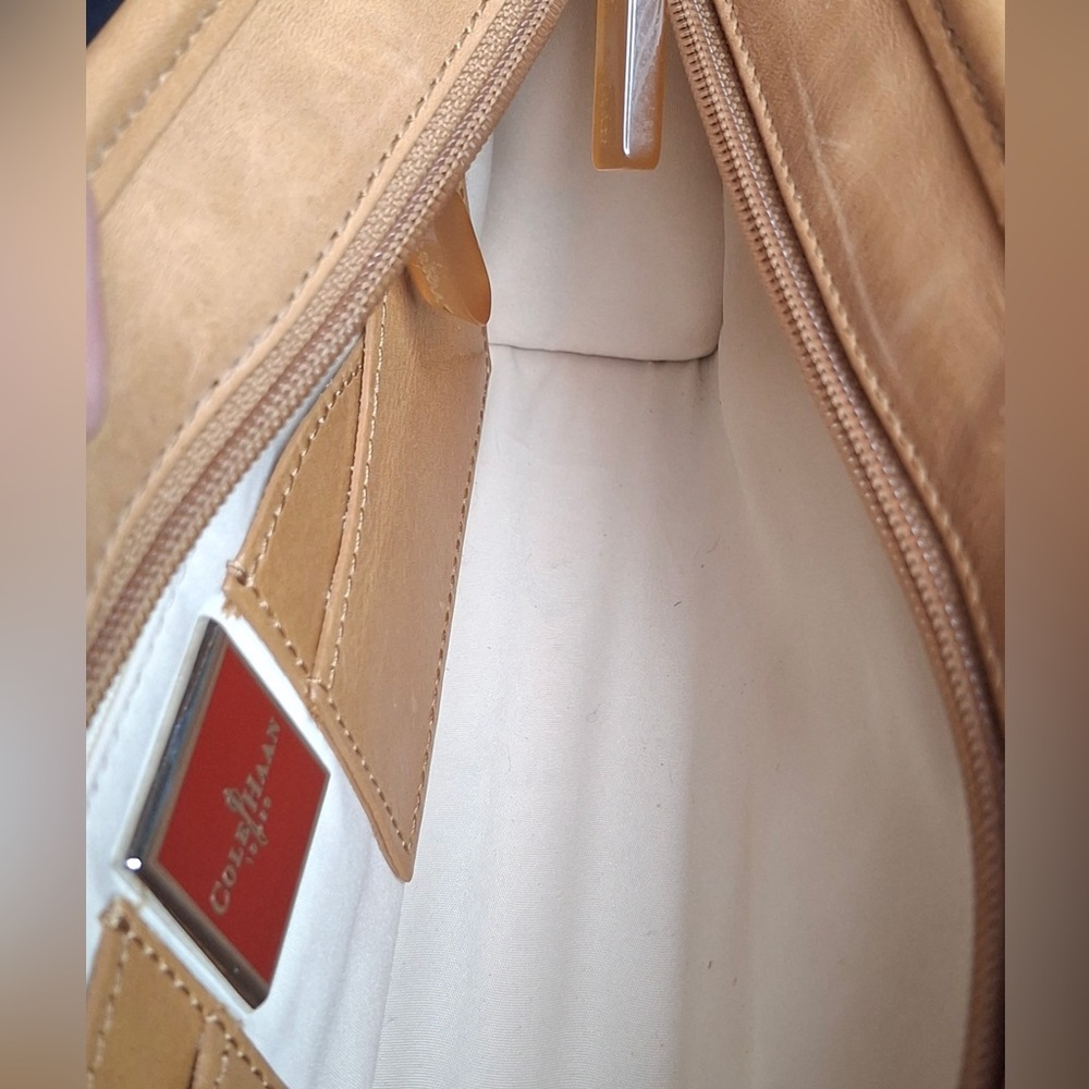 Cole Haan Tan Leather Women's Shoulder Bag Vintage - Picture 8 of 16